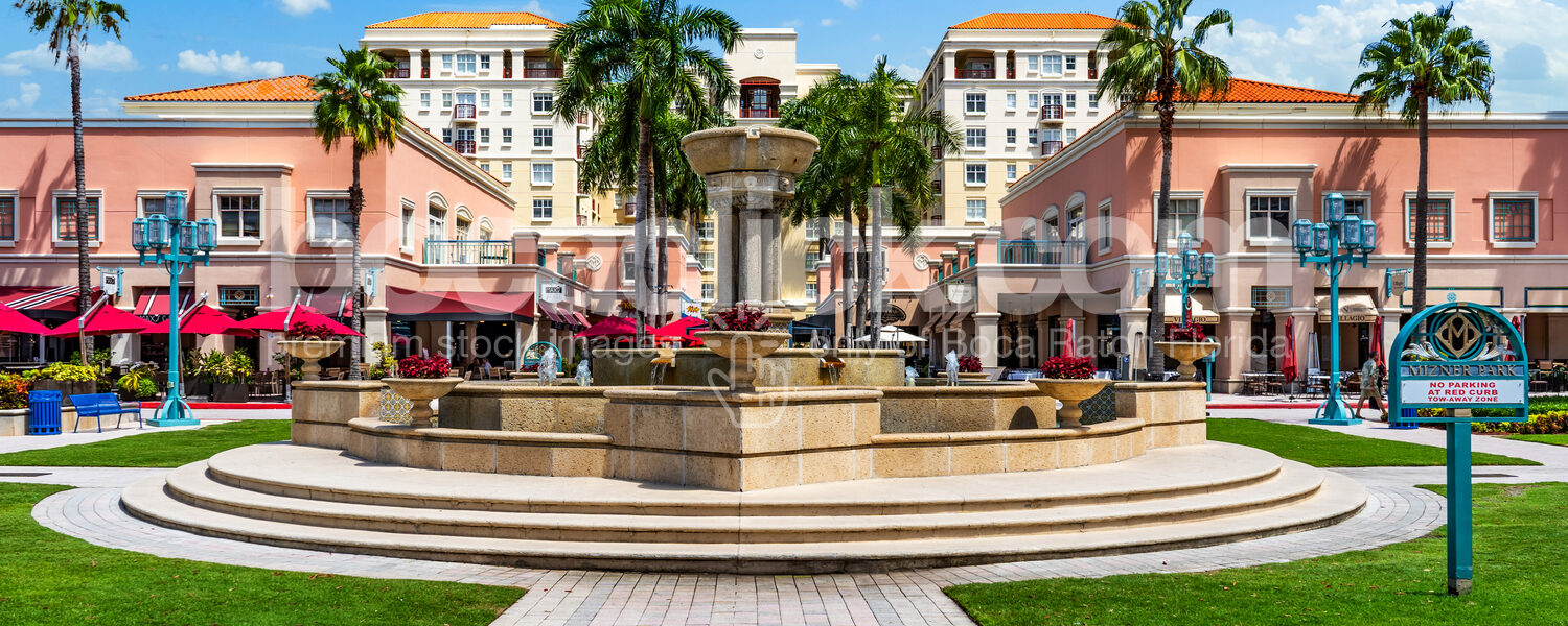 Boca Raton Mizner Park Fountain Straight