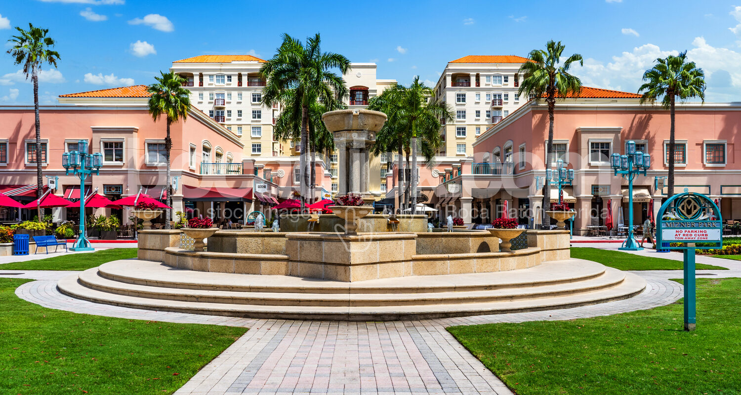 Boca Raton Mizner Park Fountain Straight