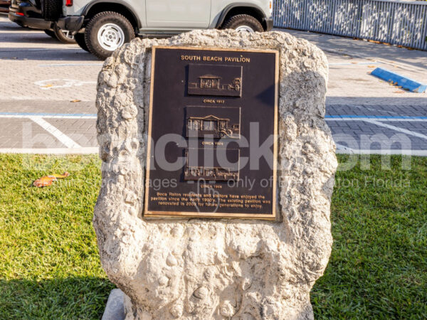 South Beach Pavilion Plaque